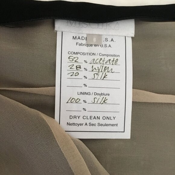 Vintage BADGLEY MISCHKA Triple V Neck Hand Beaded Silk Black Cocktail Dress 8 - Picture 10 of 10